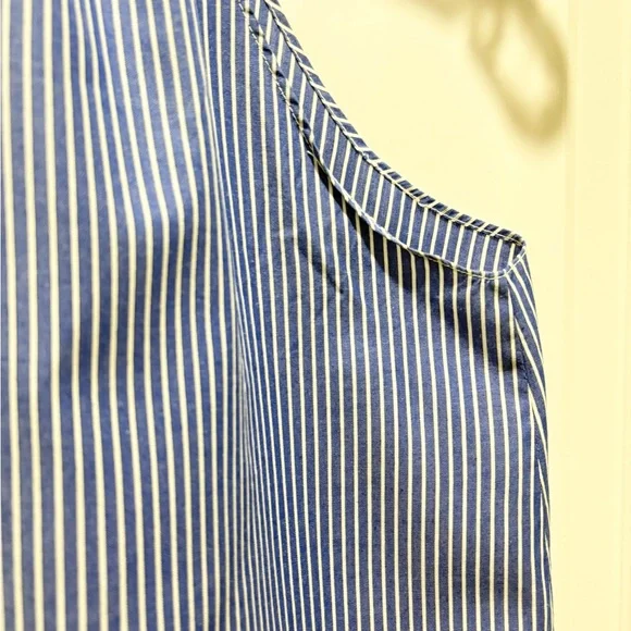 Nili Lotan Sleeveless Blue & White Stripe Top - Picture 9 of 10